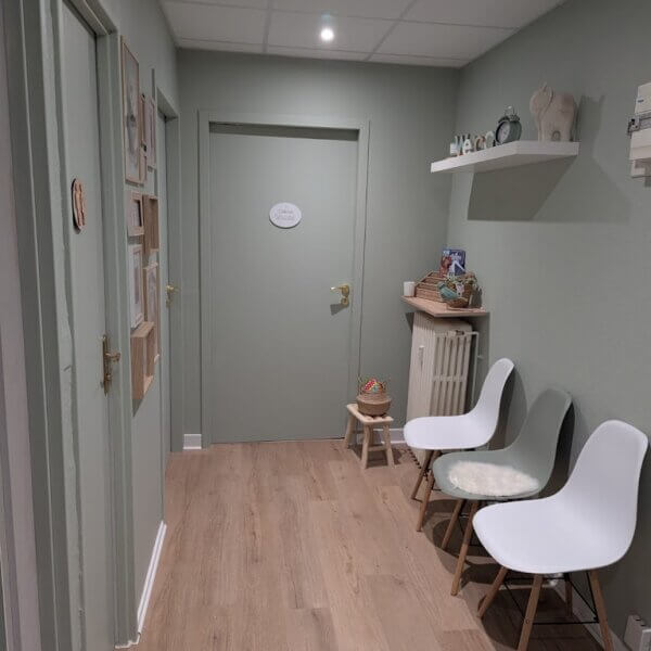 Salle d'attente du cabinet de nutrition de Céline Vigano.